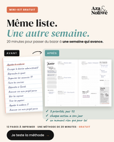 De ma tête à ma semaine — Le mini-kit gratuit ♡